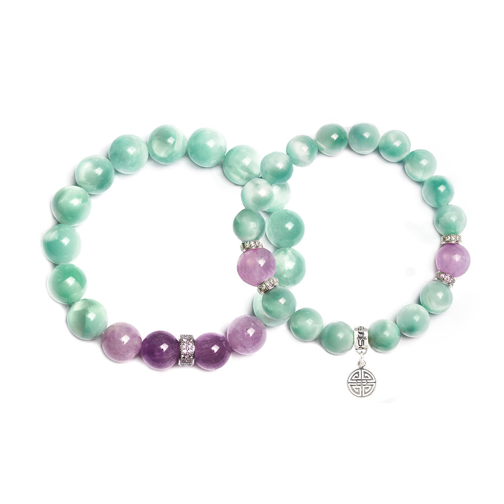 Bead Bracelet | Charm | Green Angelite