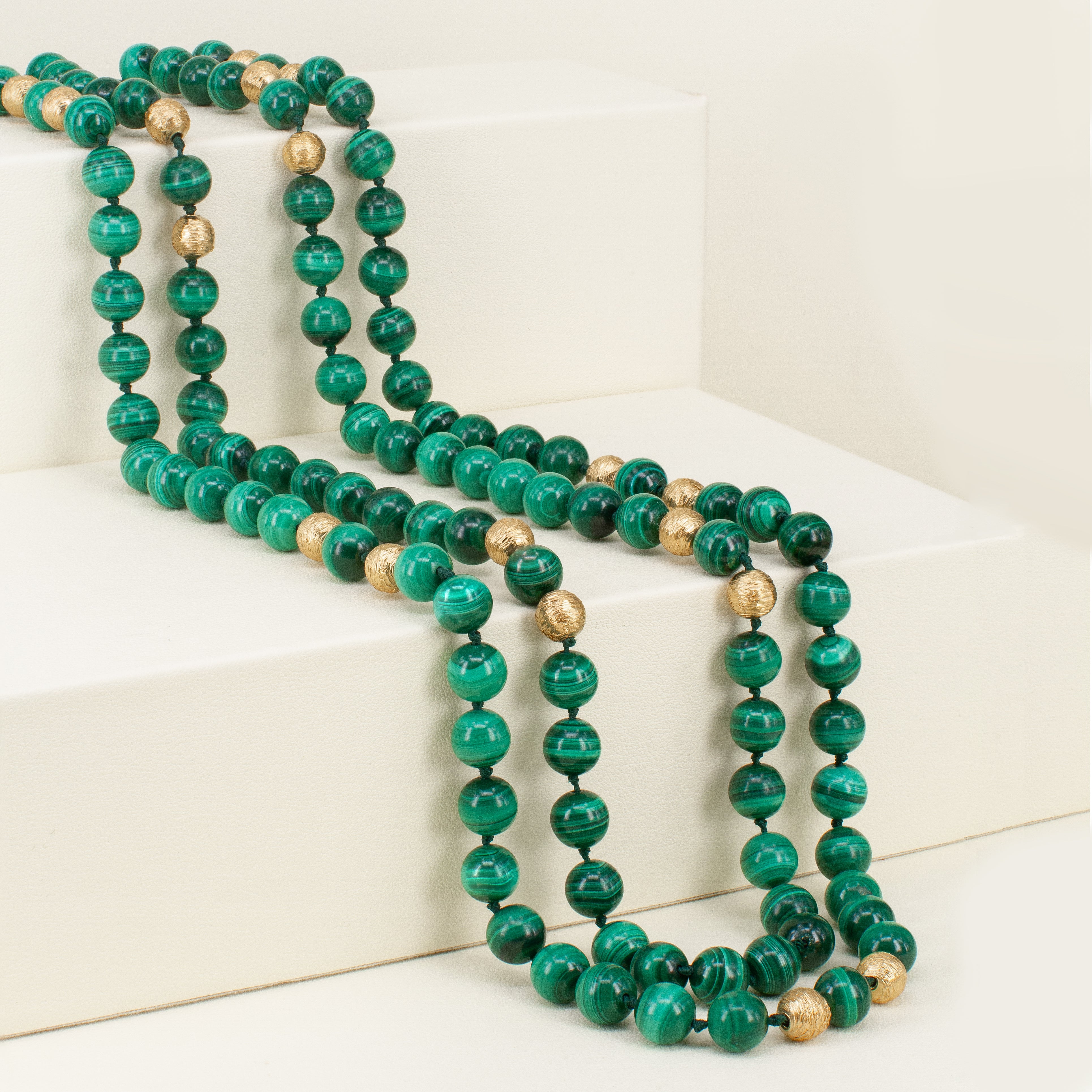 Necklace | Bead | Malachite Double