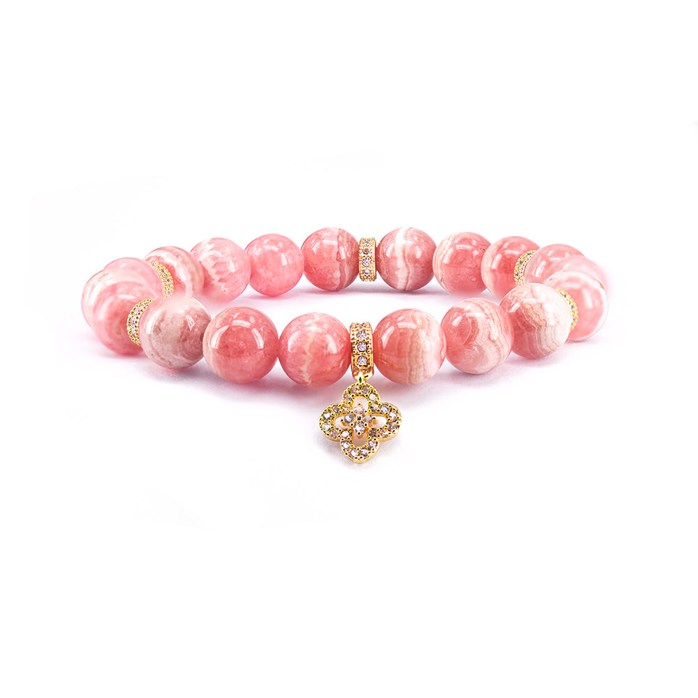 Bead Bracelet | Charm | Rhodochrosite