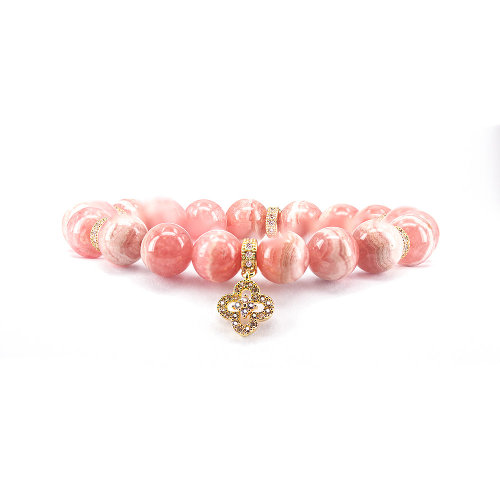 Bead Bracelet | Charm | Rhodochrosite