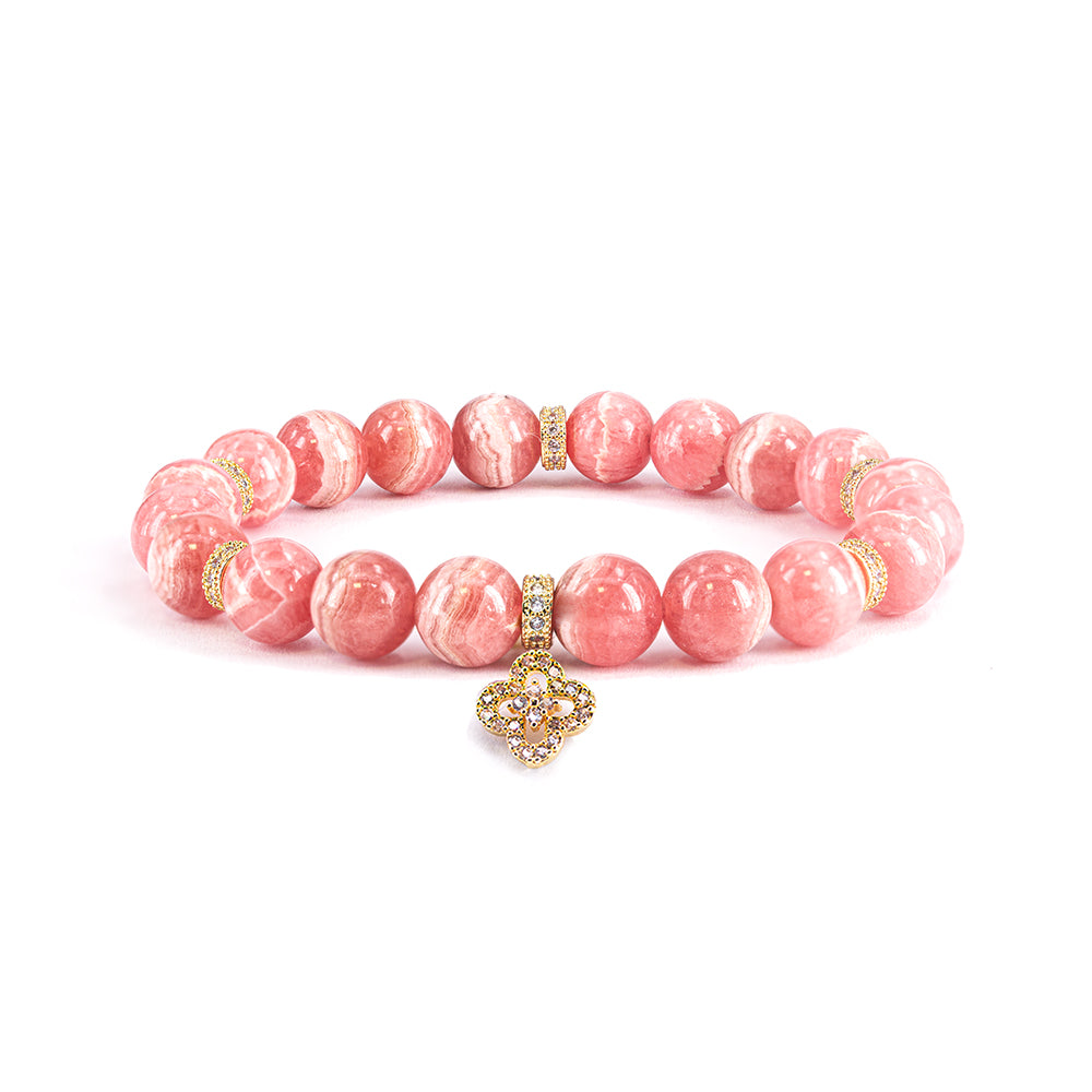 Bead Bracelet | Charm | Rhodochrosite