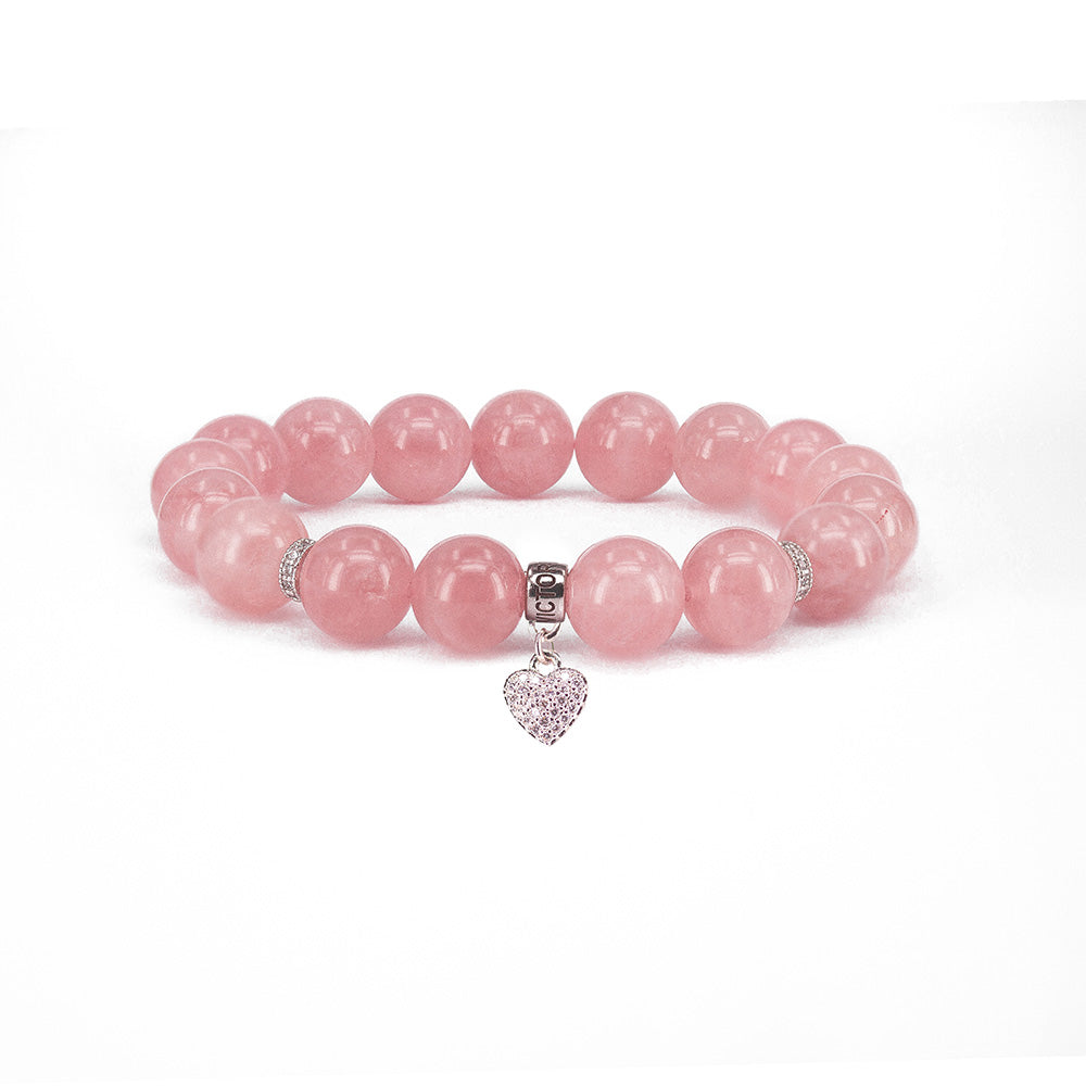 Bead Bracelet | Charm | Rose Quartz
