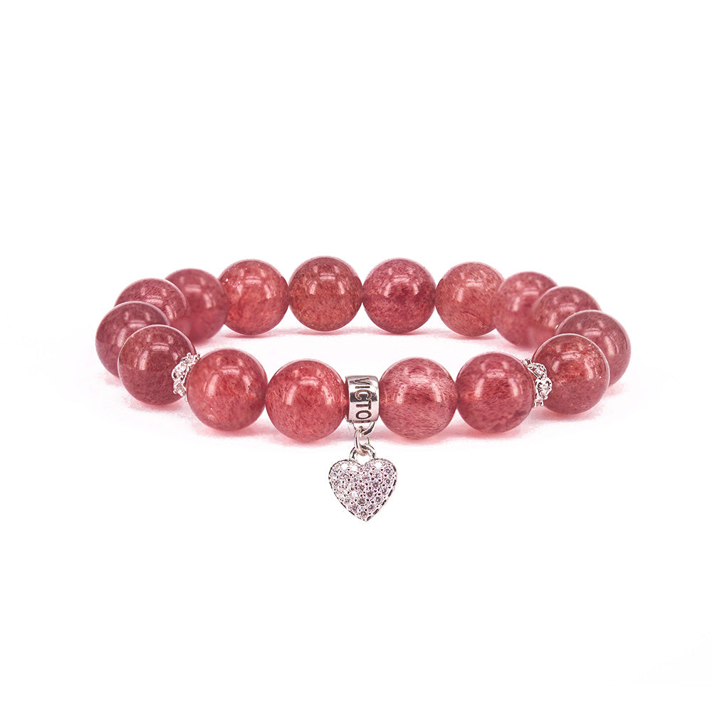 Bracelet | Charm | Strawberry Quartz