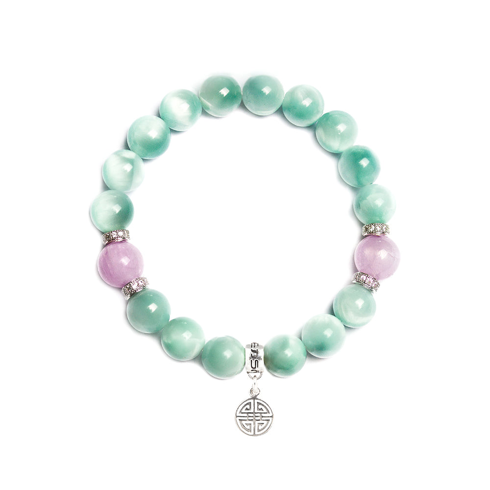 Bead Bracelet | Charm | Green Angelite