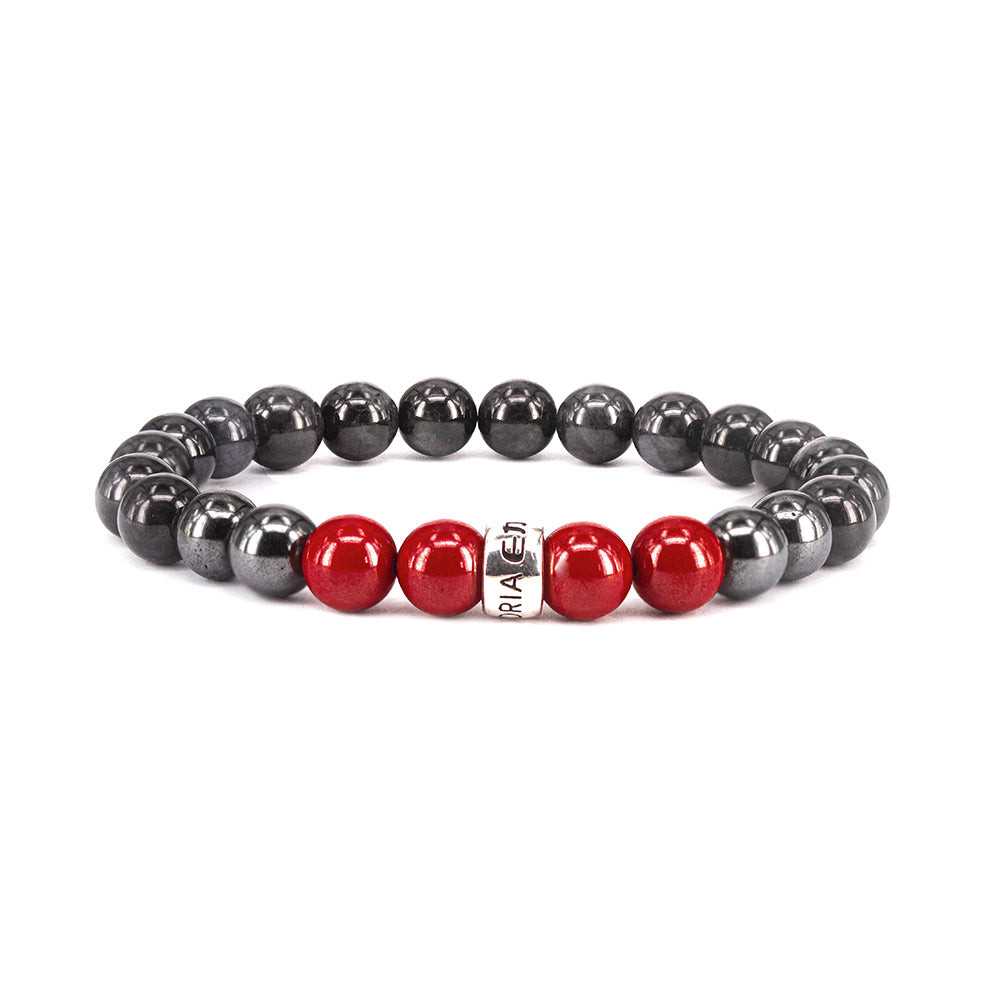 Bring power to your life with Victoriaenso's 8MM black jade, cinnabar and hematite beads bracelet, a powerful combination that brings good luck, love, health, and career opportunities to achieve your full potential