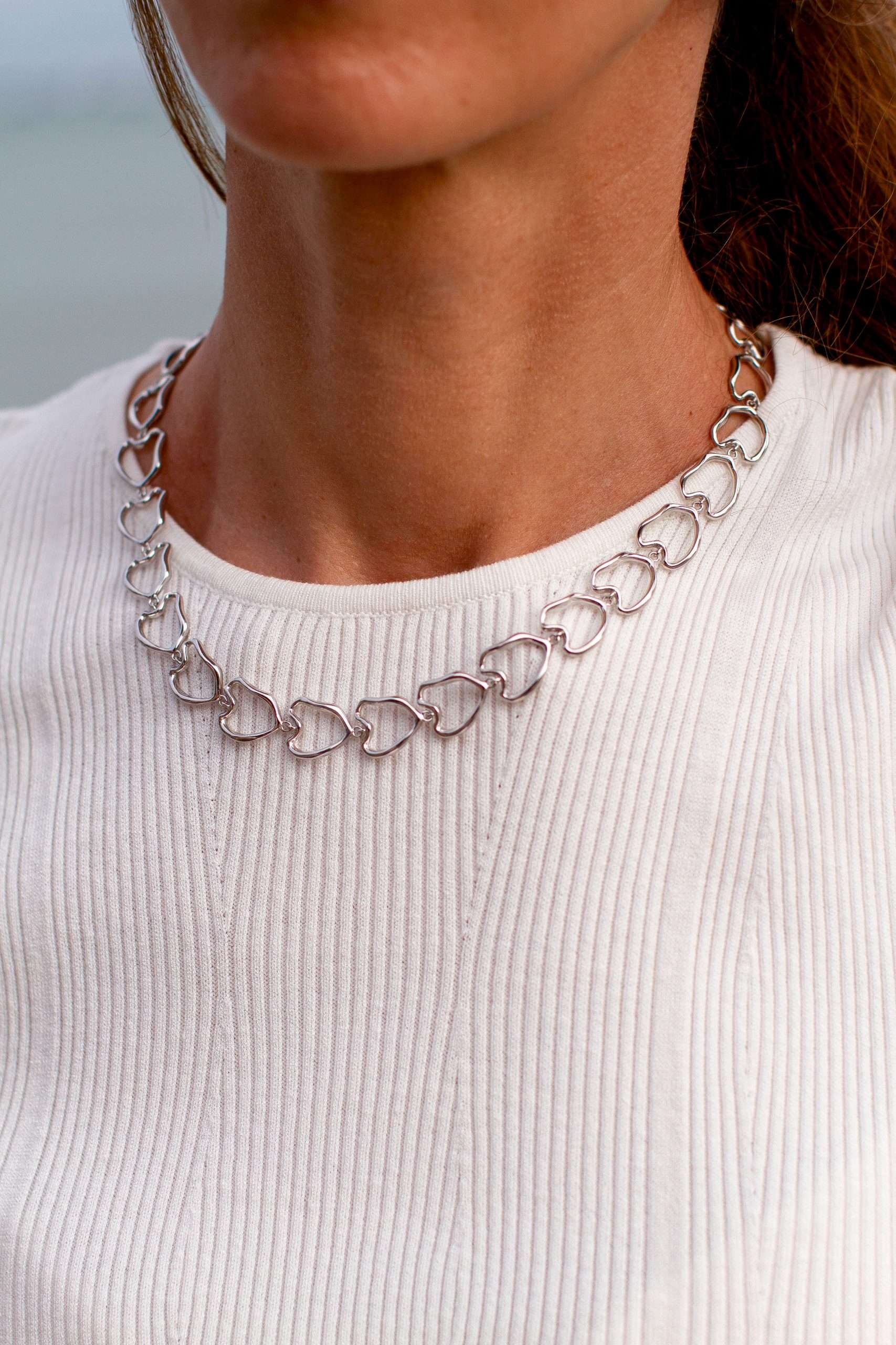 Chain Necklace | Freeform Hearts