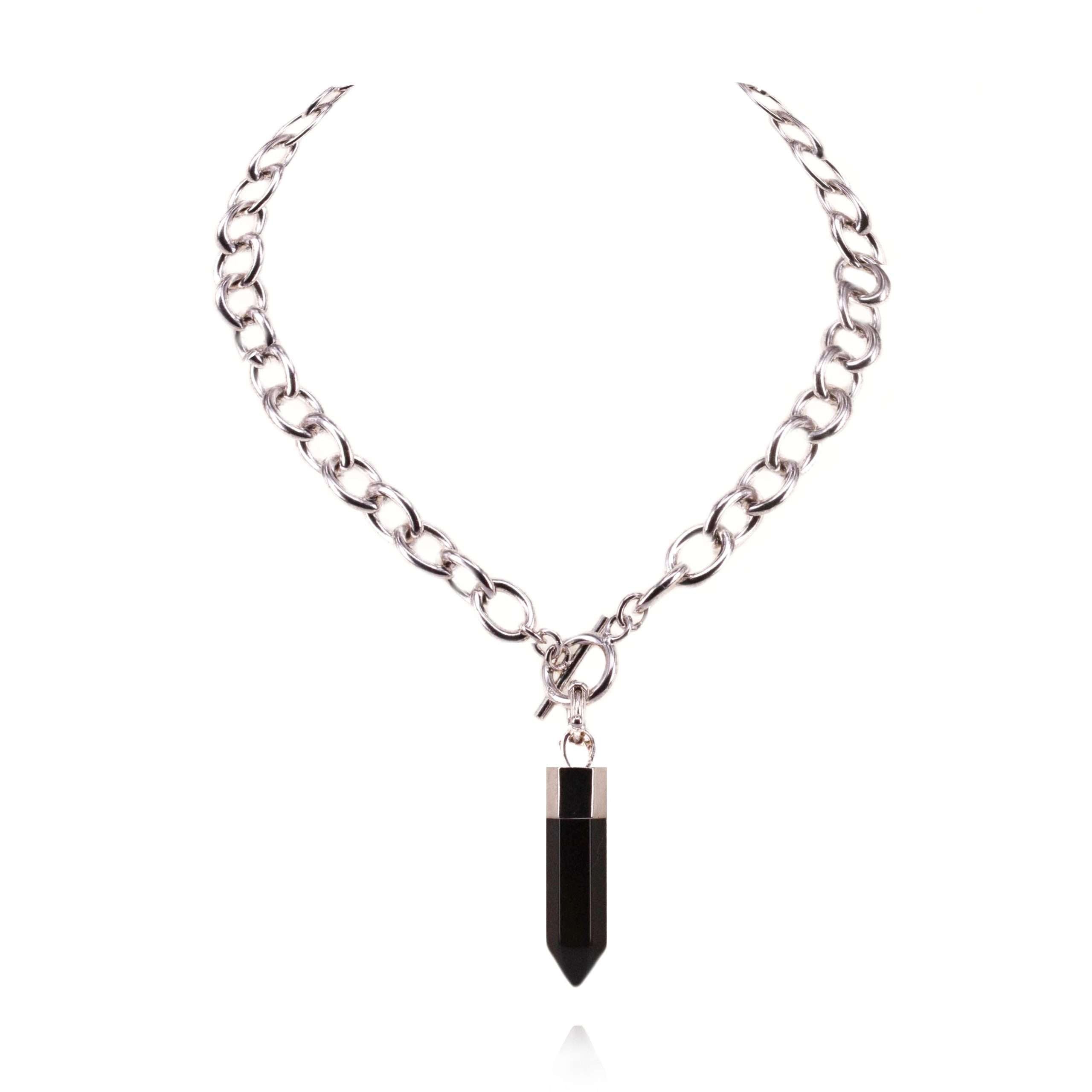 Pendant Necklace | Links Link Silver | Black Onyx