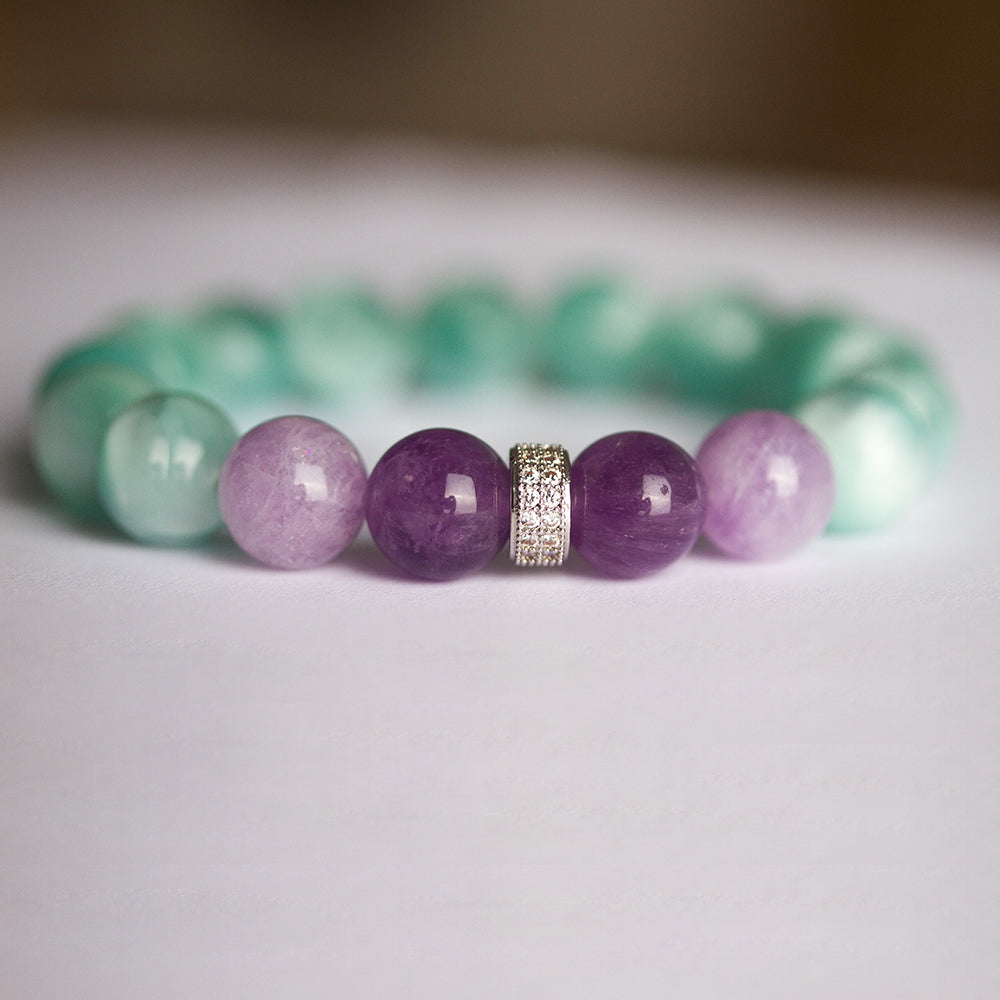 Bead Bracelet | Charm | Green Angelite